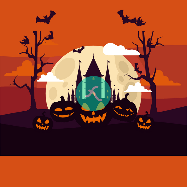 Halloween house Lottie JSON animation