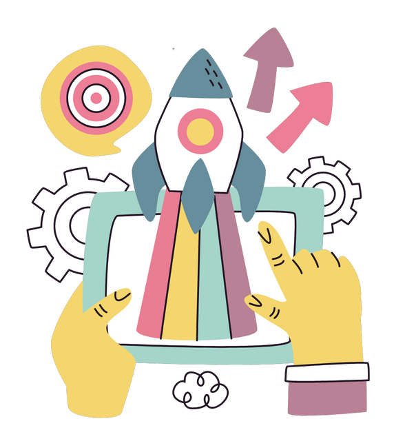 Corporation Stickers Business rocket