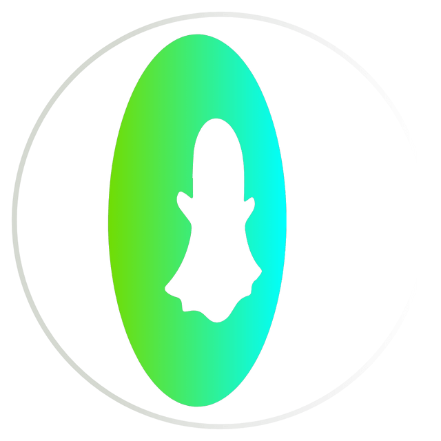 Snapchat gradient color 3D icon rotation Lottie JSON animation
