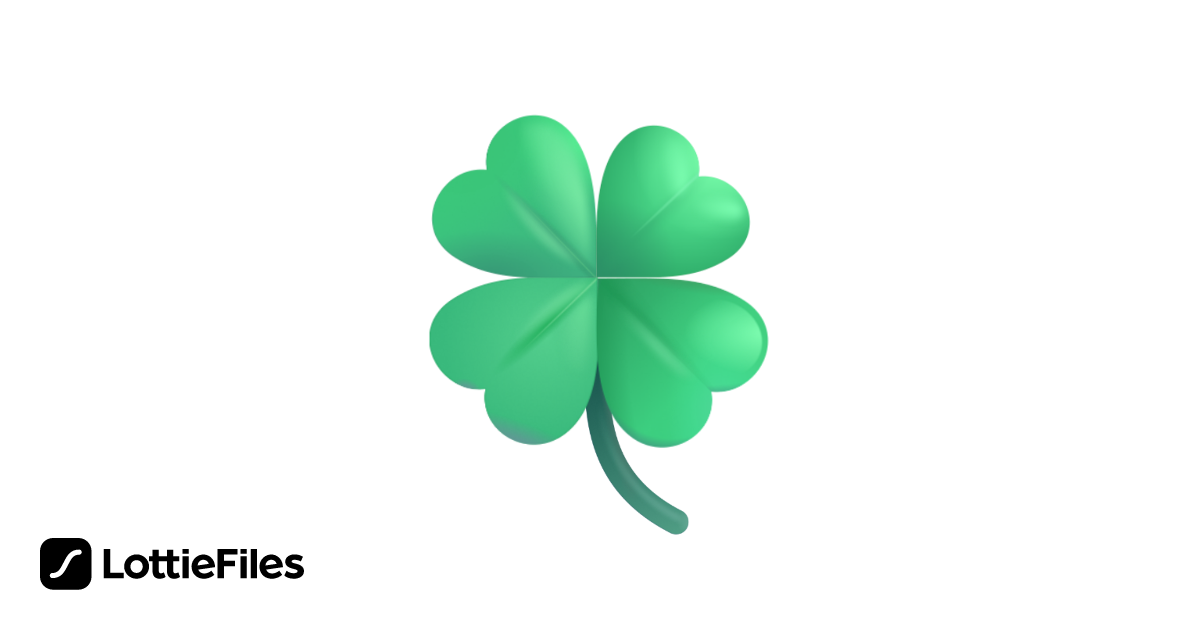 Free Fluent Emoji Four Leaf Clover Animation by Fatih YΔ±ldΔ±z | LottieFiles
