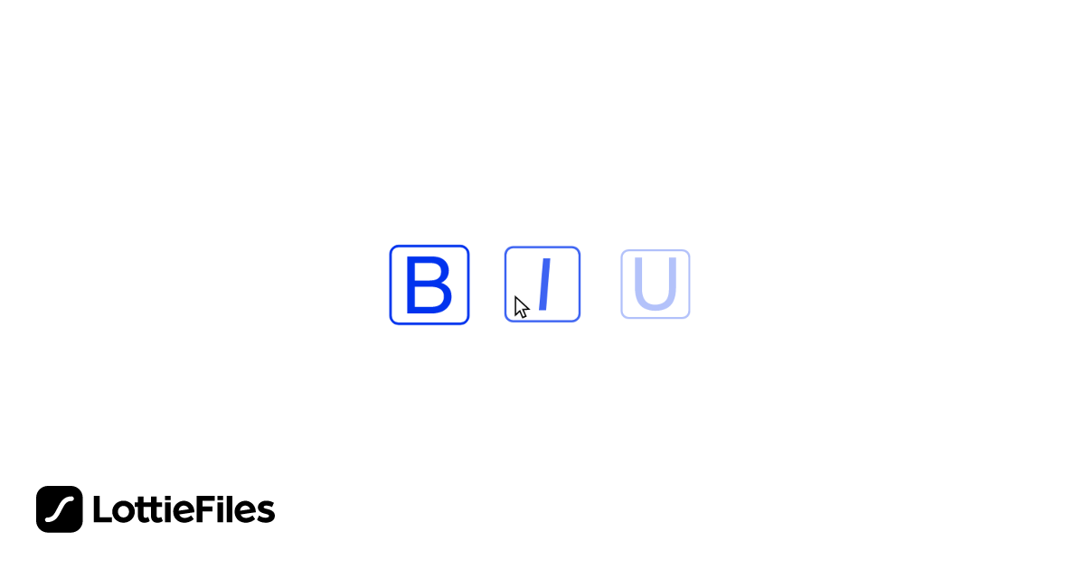 Free Bold Italic Underline animation Animation by Ami | LottieFiles