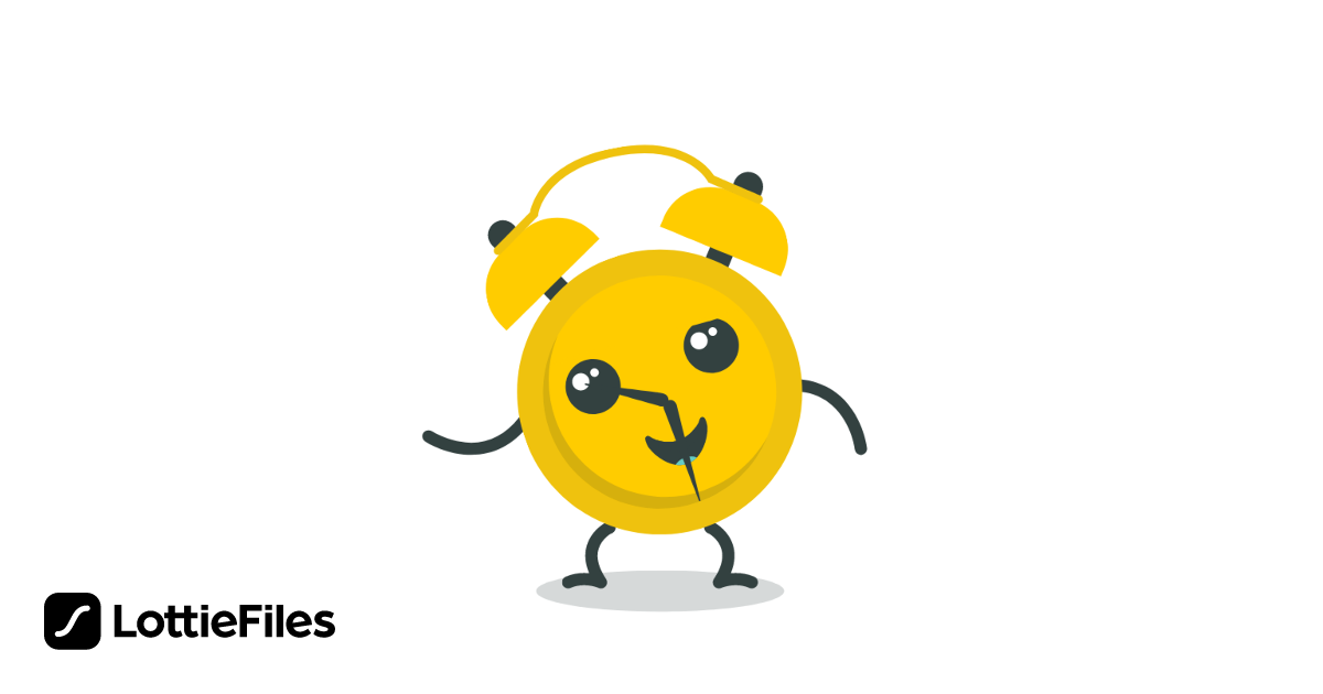 Free Clock character animation Animation by Mireia | LottieFiles