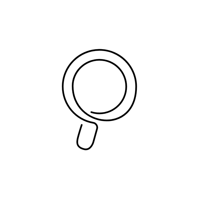 Loading animation of magnifying glass