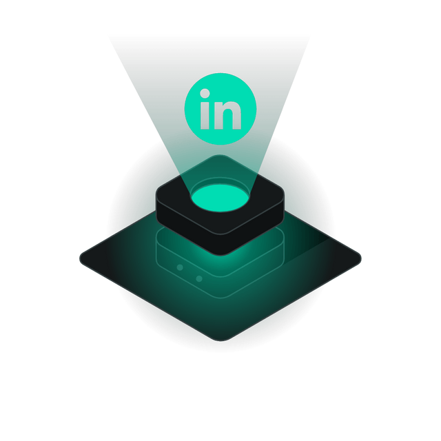 LinkedIn 3D icon rotation Lottie JSON animation