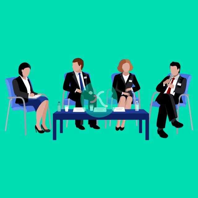 Gossiping people Lottie JSON animation