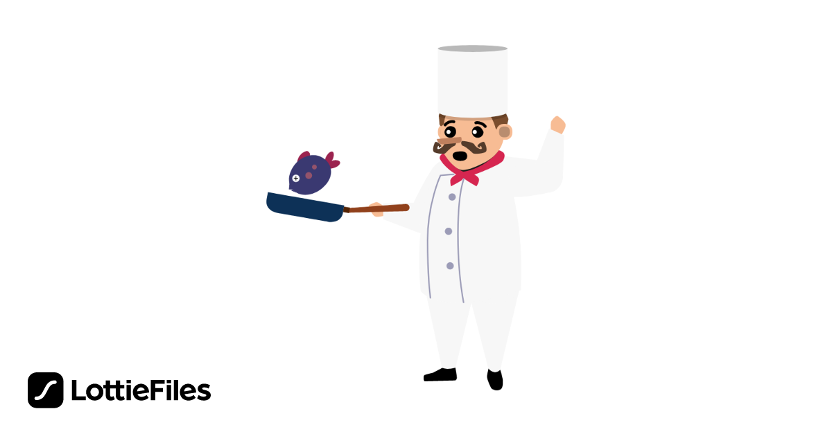 Free Chef cooking fish Animation by Conor | LottieFiles
