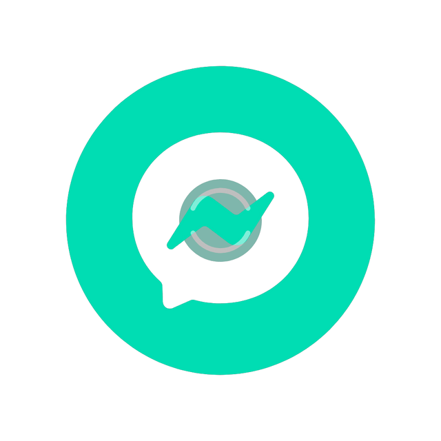Messenger liquid fillup icon Lottie JSON animation