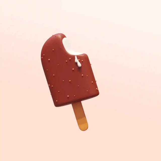 Cute 3D Ice Cream Icon