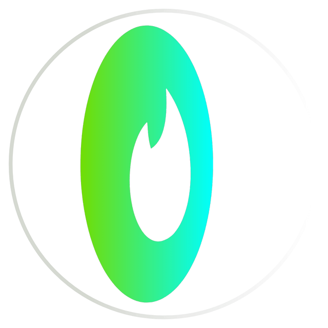 Tinder gradient color 3D icon rotation Lottie JSON animation