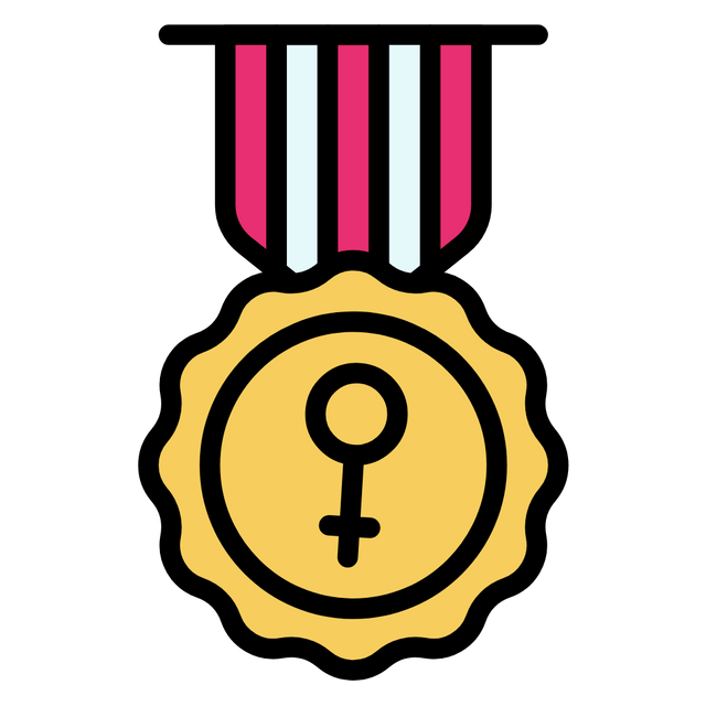 Award Medal with Female Symbol