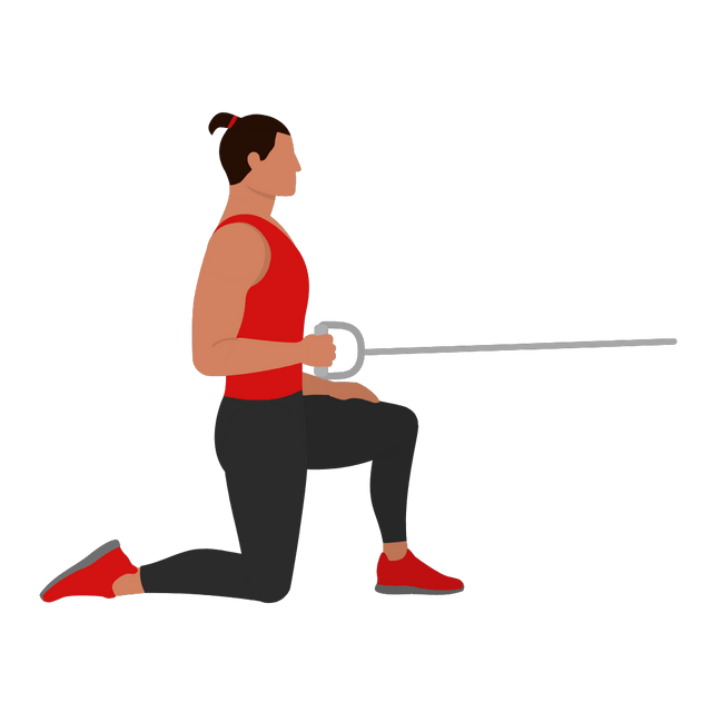 Single Arm Half Kneeling Cable Row Exercise for Back