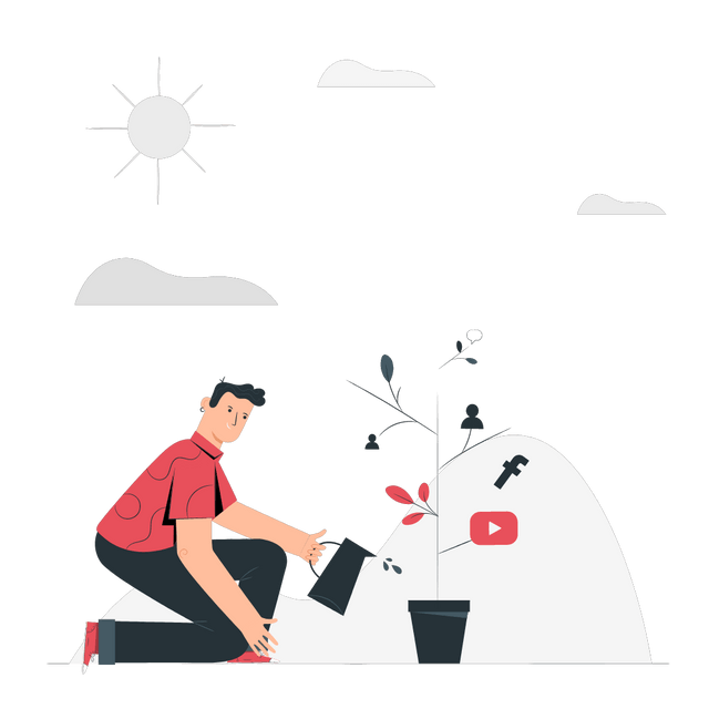 Social growth Lottie JSON animation