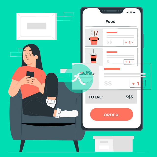 Order food Lottie JSON animation