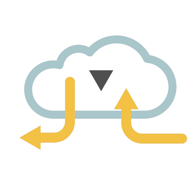 Cloud stream icon Lottie JSON animation