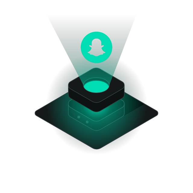 Snapchat 3D icon rotation Lottie JSON animation