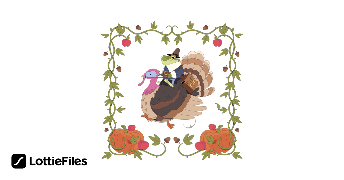 Free Thanksgiving Rider Animation by the unicorn | LottieFiles