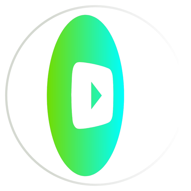 Youtube gradient color 3D icon rotation Lottie JSON animation
