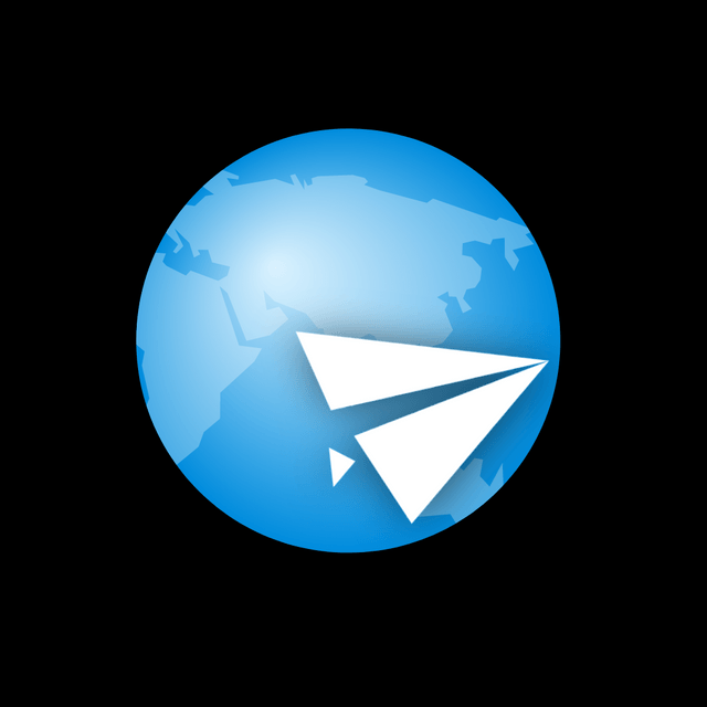 Earth and paper plane