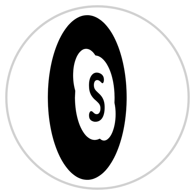 Skype 3D icon rotation Lottie JSON animation