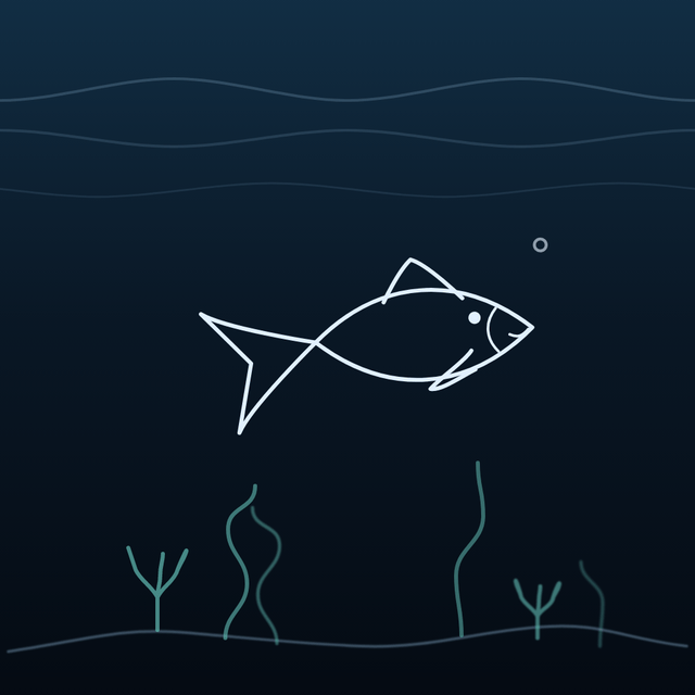Deep Breath – Line-Art Fish Loop
