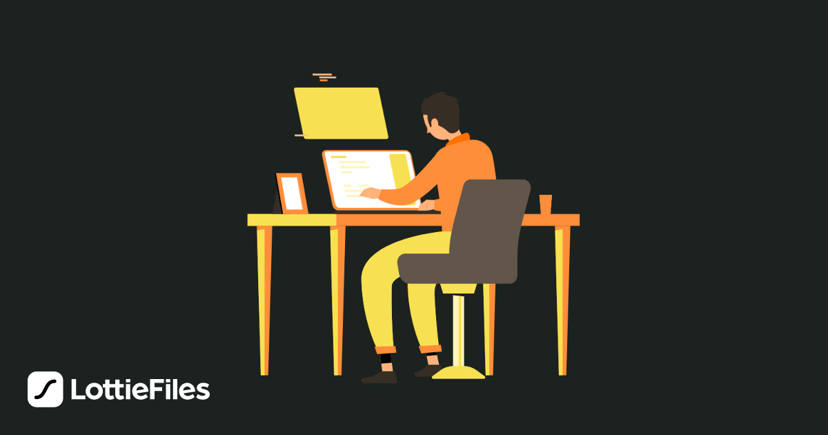 Free Programmer orange Animation by Julián Peña | LottieFiles