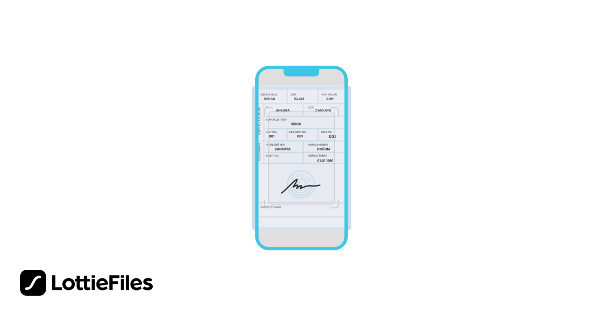 Free Mobile app ID card and papers check Animation by Ahmet Yasin