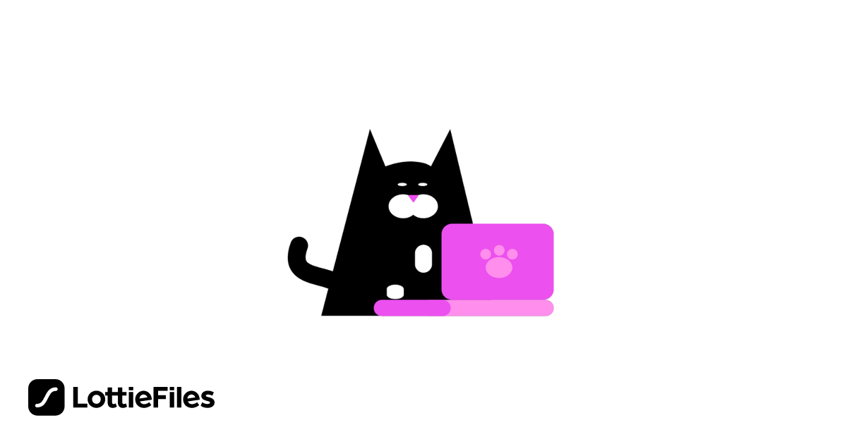 Free Cat typing Animation by Kelly Loh | LottieFiles