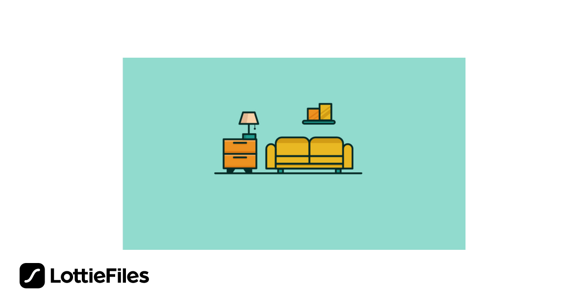 flat cartoon footage design 2d animation of furniture by David Agus K