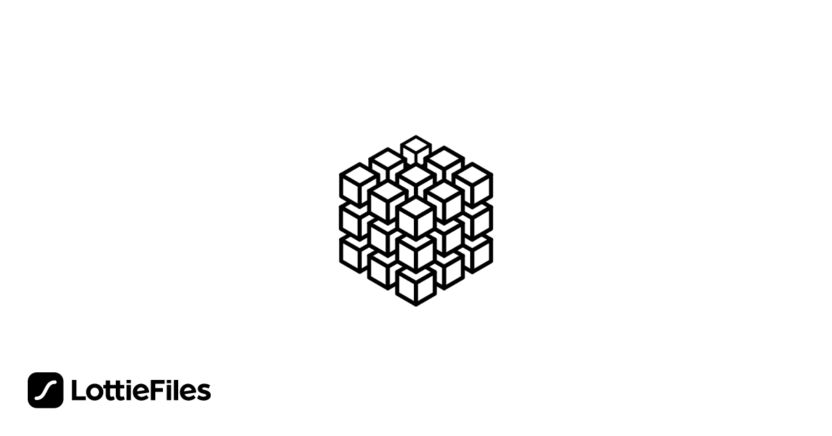 Free 3x3 Cube Loader #3 Animation by Ision Industries | LottieFiles