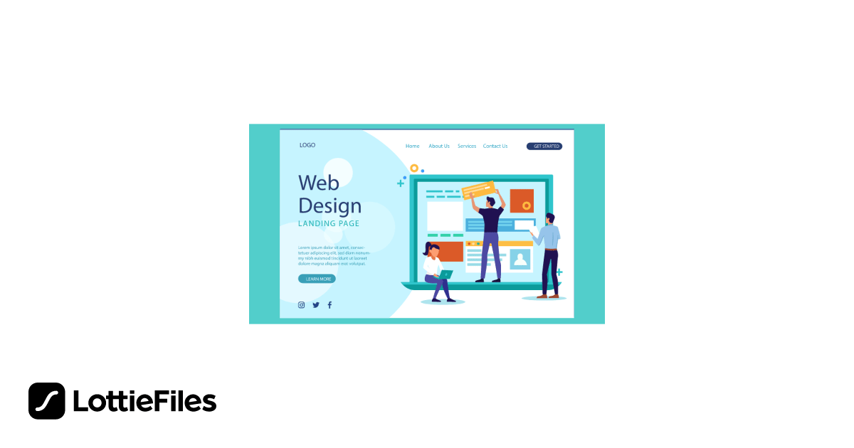 Free Web design landing page Animation by Tinymotion | LottieFiles
