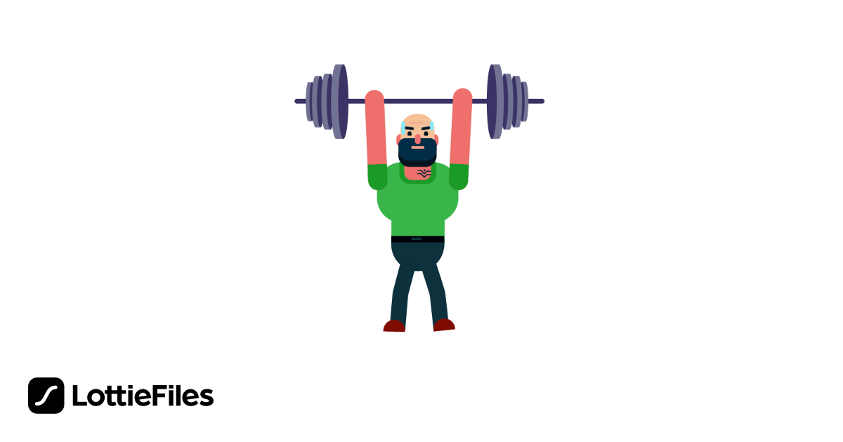 Free Weight Lifting Animation by Arka Bhowmik | LottieFiles