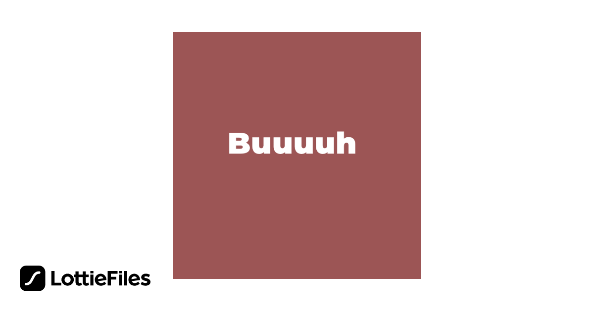 Free Buhhhh Animation by Christophe Kolbeck | LottieFiles