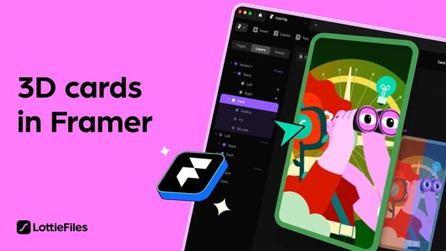 How to create a 3D flip card in Framer | LottieFiles for Framer