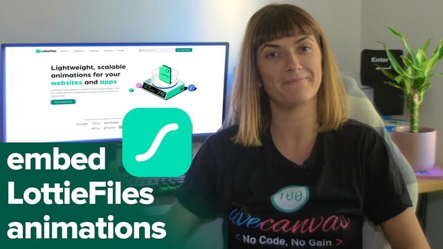 Insert free vectorial animations in HTML pages: embed LottieFiles