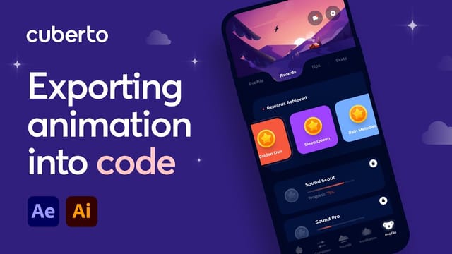 How to create an UI design for mobile app with Lottie animation