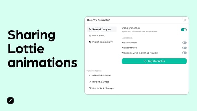 How to share your Lottie for feedback