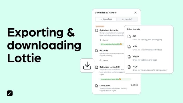 How to export and download Lottie animations