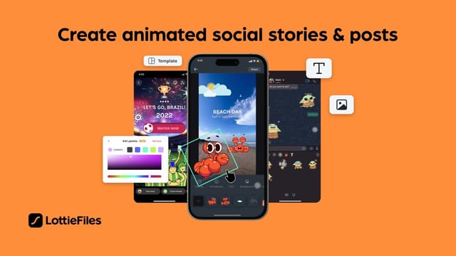 How to create animated stories or posts with the LottieFiles Mobile App