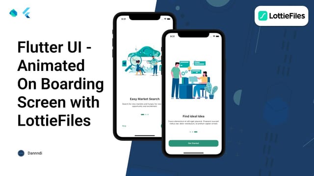 Flutter UI - On boarding / Get Started UI with LottieFiles / Speed Code