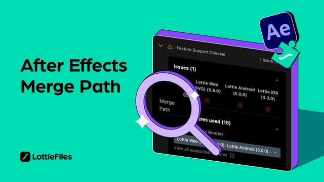How to fix Merge Paths Error with Lottie animation in After Effects