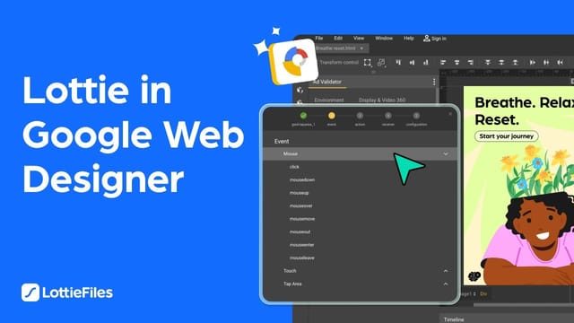 How to add interactive Lottie animations in Google Web Designer