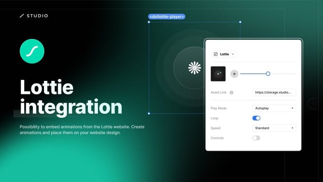 Create your site using Lottie animations