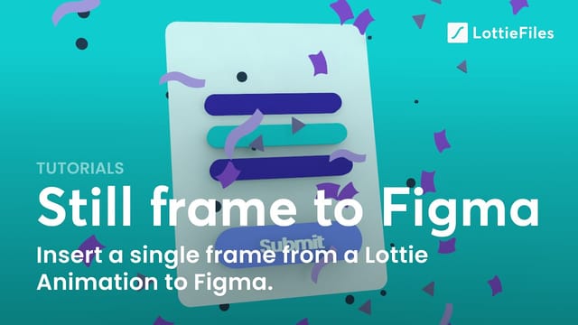 How to add a single frame as an SVG from the LottieFiles library into UI on Figma