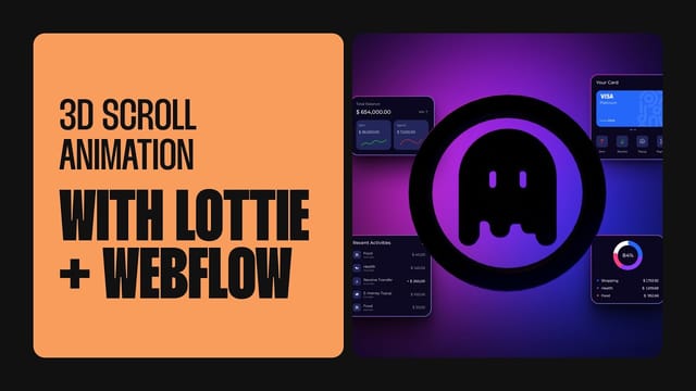 3D scroll animation with Lottie + Webflow