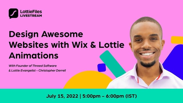 [Livestream] Design awesome websites with Wix & Lottie animations
